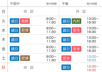 診療受付時間